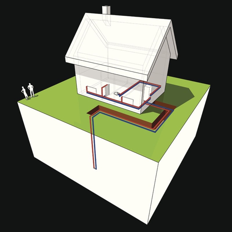 geothermal heat pump diagram