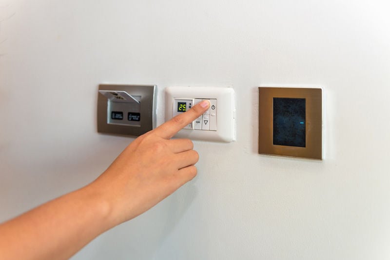 Thermostats on Wall